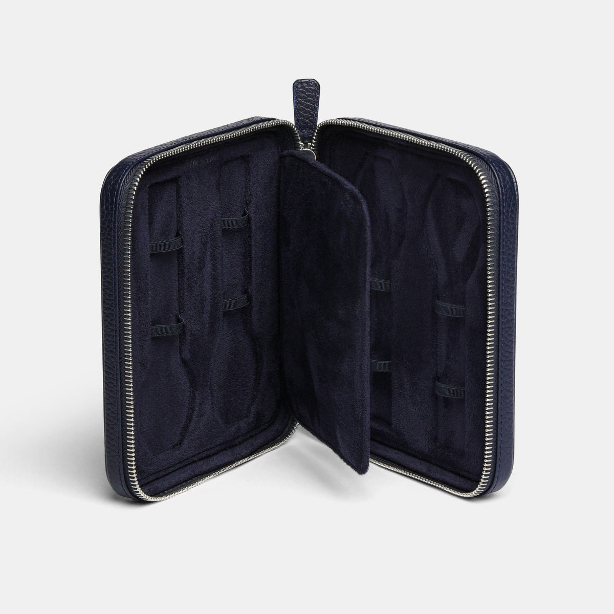 Mare: Blue Leather Watch Case for 4 Watches