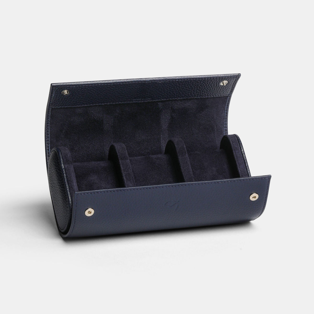 Mare: Roll Blue Leather Watch Holder for 3 Watches