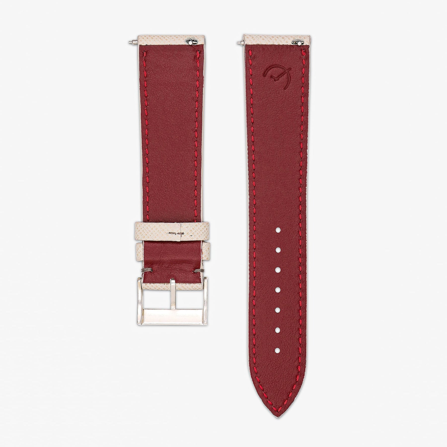 Astronaut: White Saffiano Leather Strap