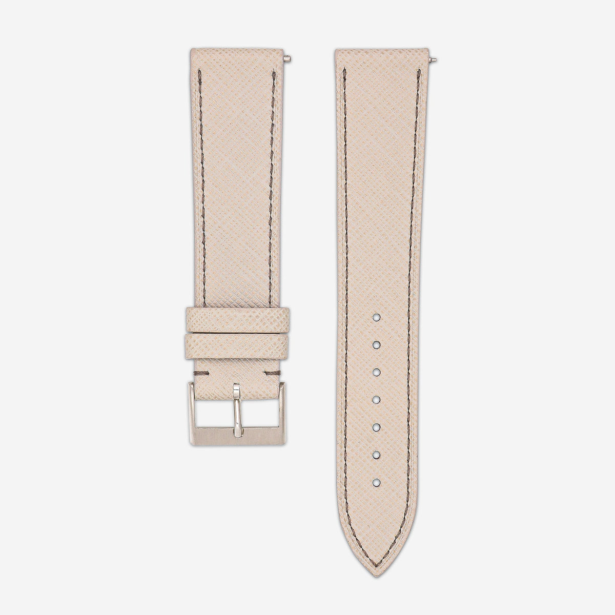 Astronaut: White Saffiano Leather Strap