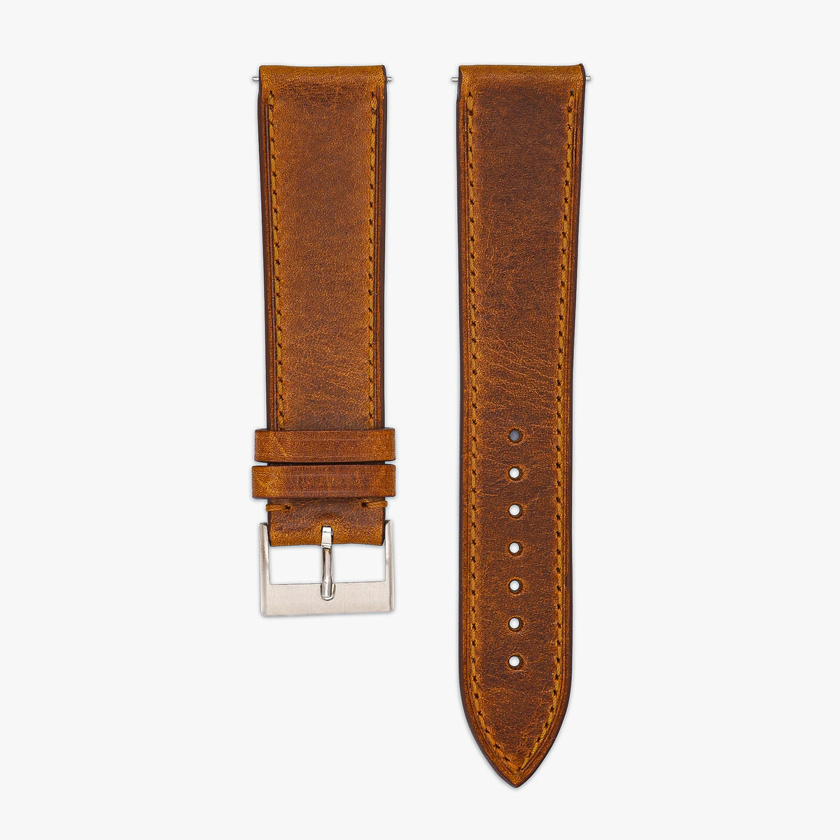 Caramello: Cinturino In Pelle di Kudu Color Caramello