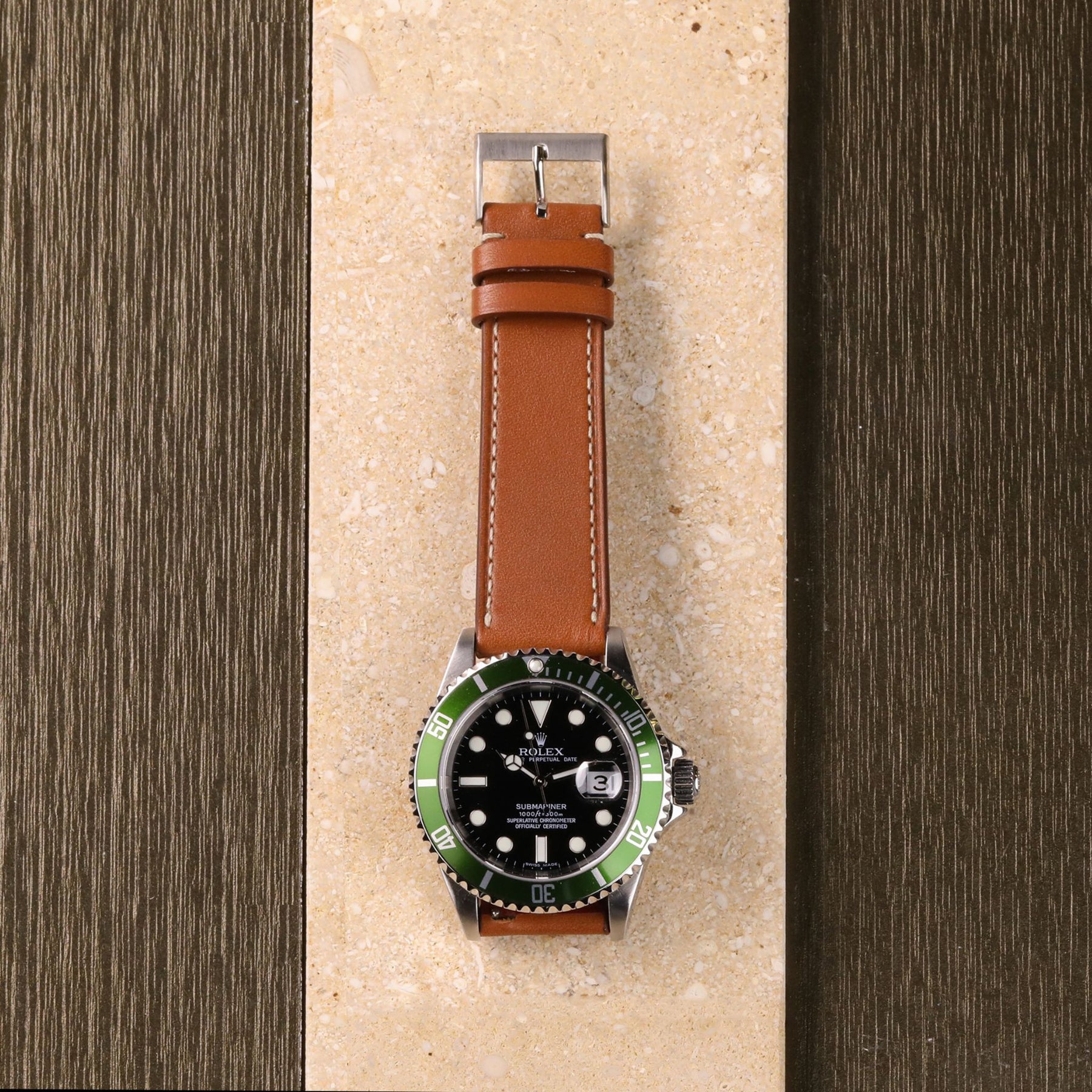 Saddle: Light Brown Calfskin Strap