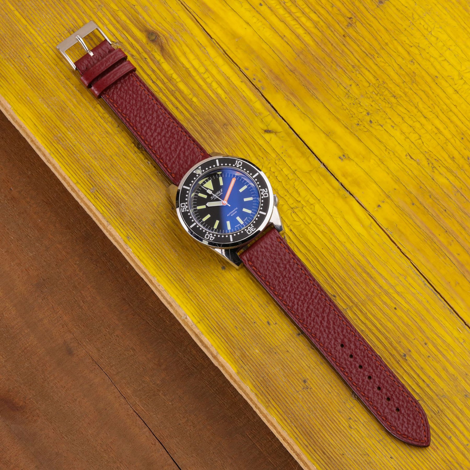 Firenze: Red Grained Calfskin Strap