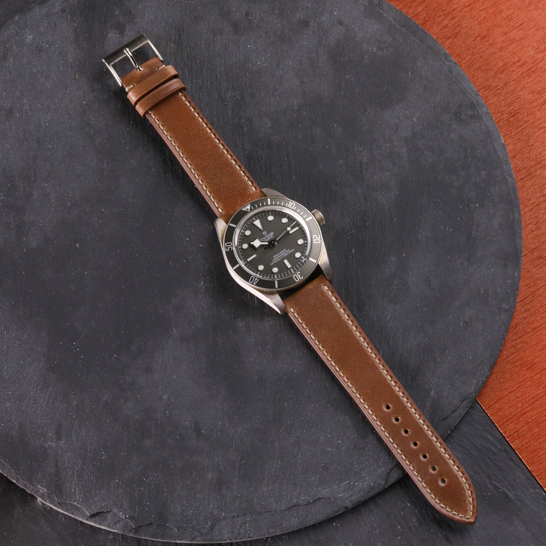 R.N.O. : Cinturino in Cordovan Marrone Chiaro