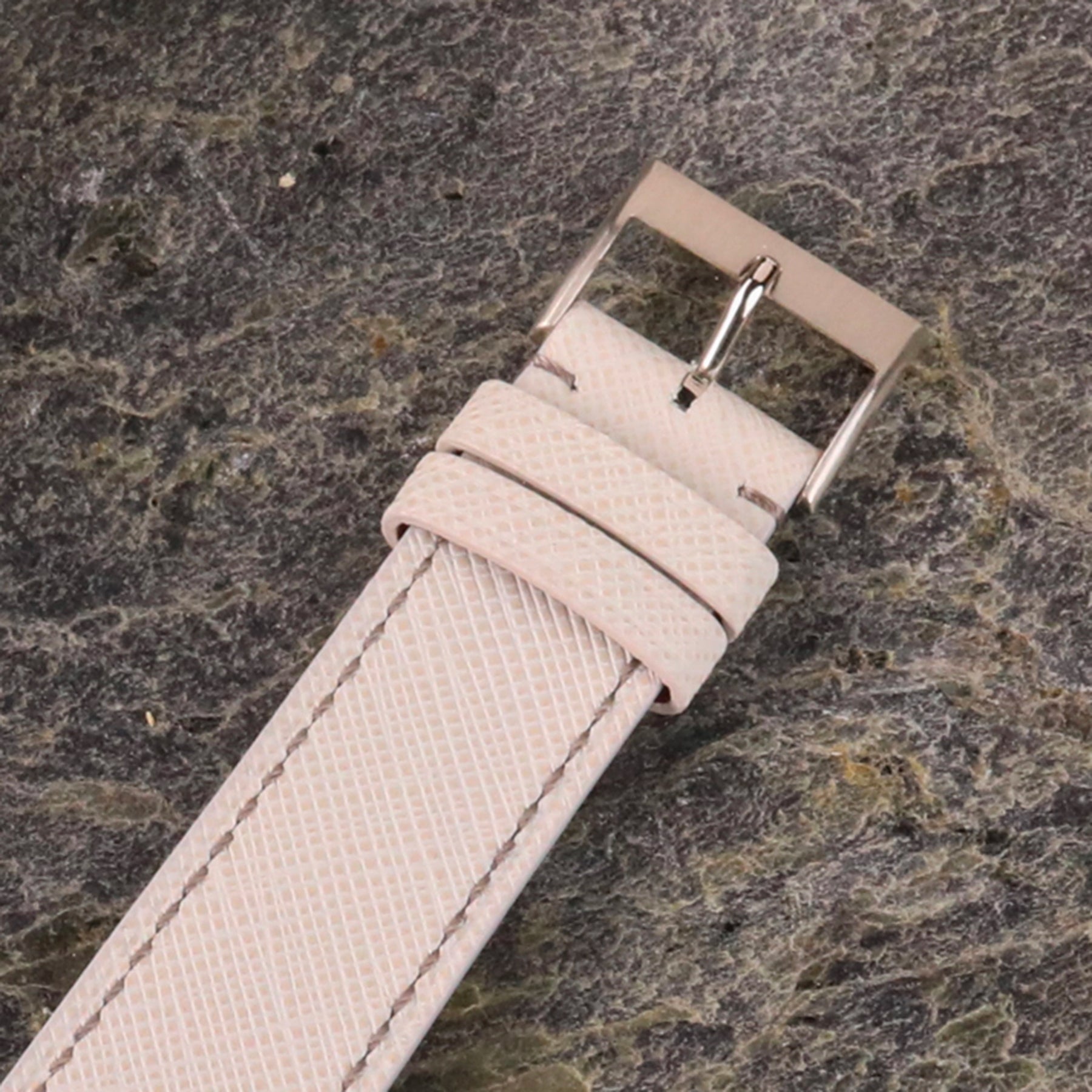 Astronaut: White Saffiano Leather Strap