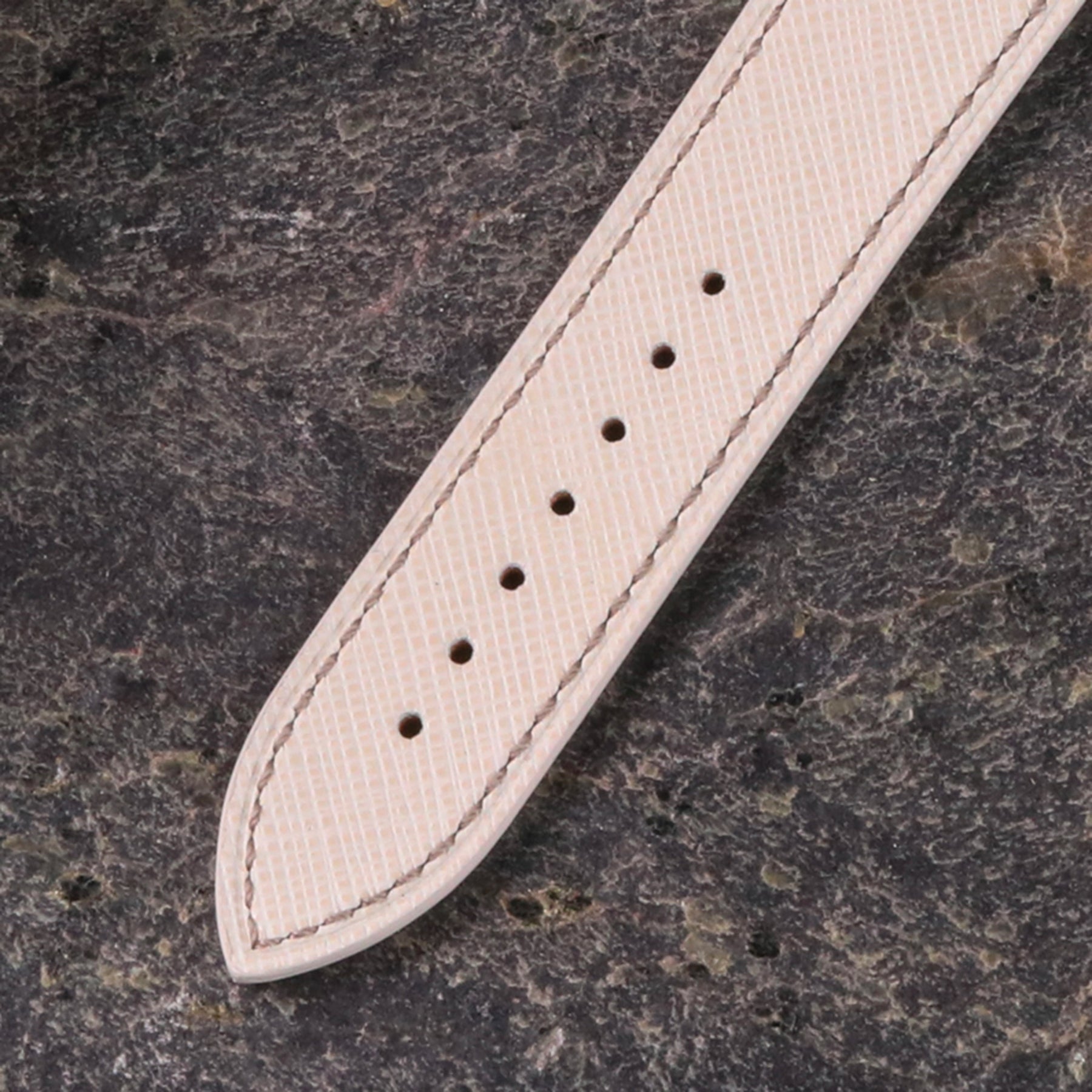 Astronaut: White Saffiano Leather Strap