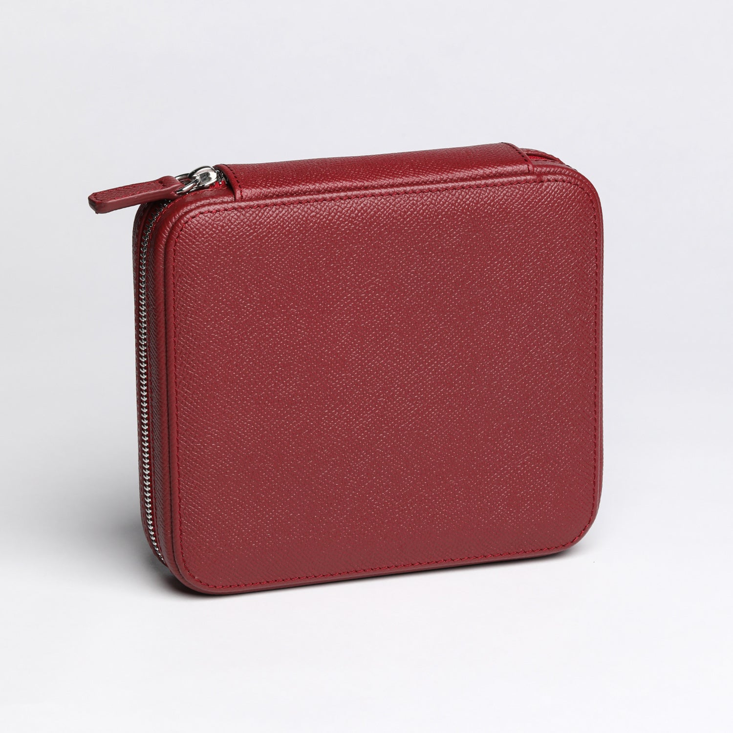 Florence: Red Leather Watch Case for 4 Watches