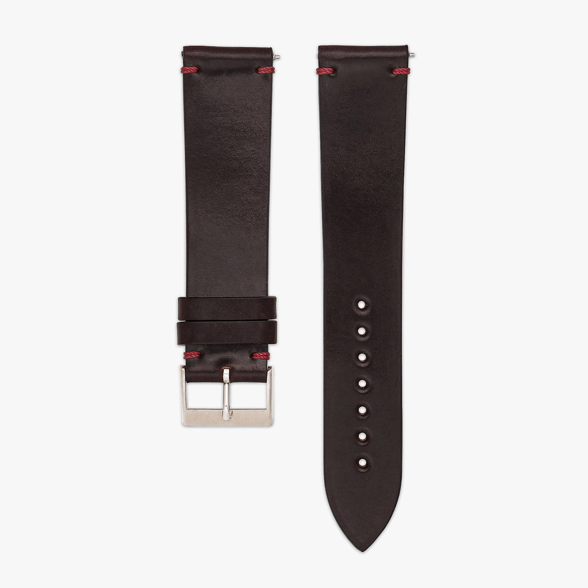 Savoia: Bordeaux Cordovan Strap with Red Stitching
