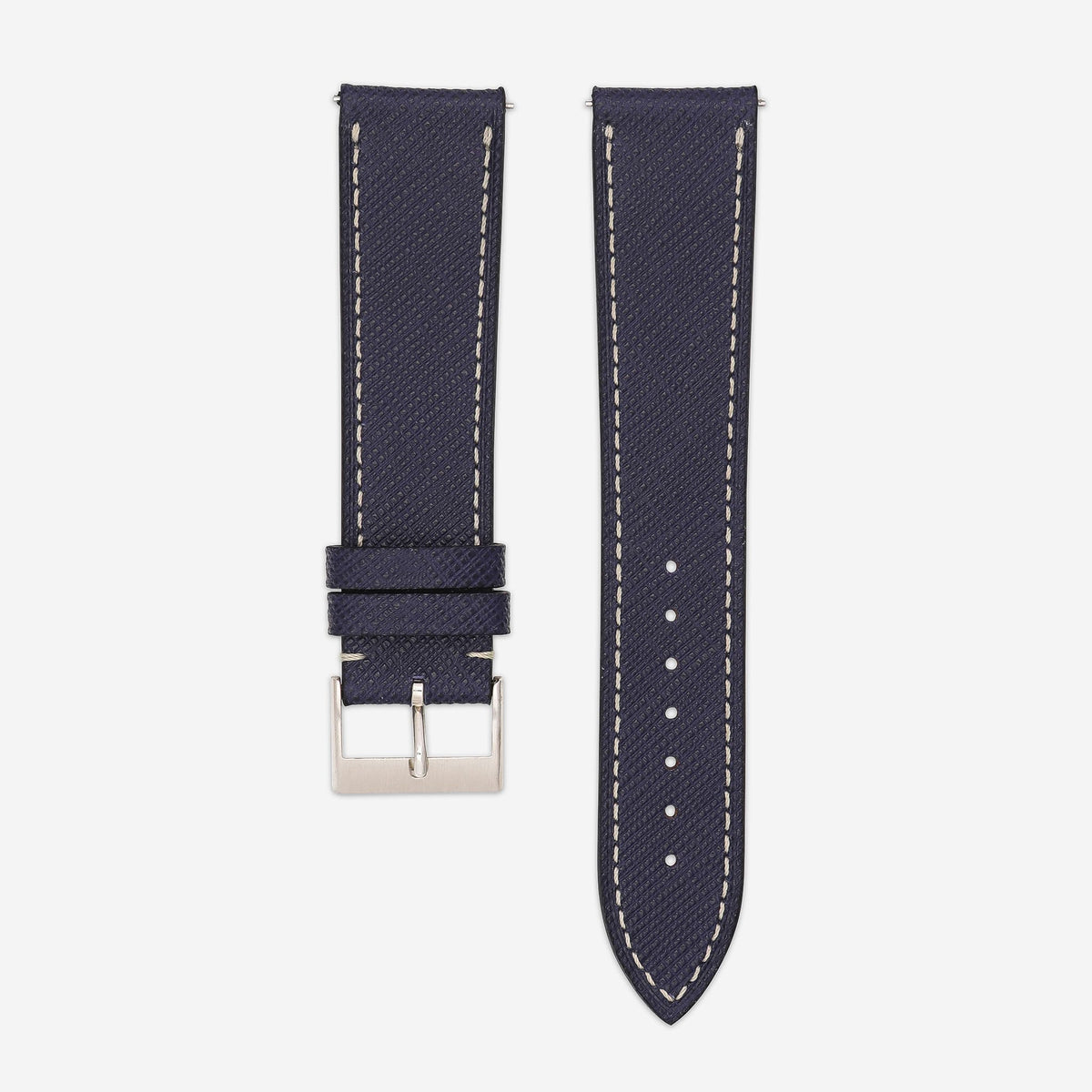 Yacht Club: Blue Saffiano Leather Strap